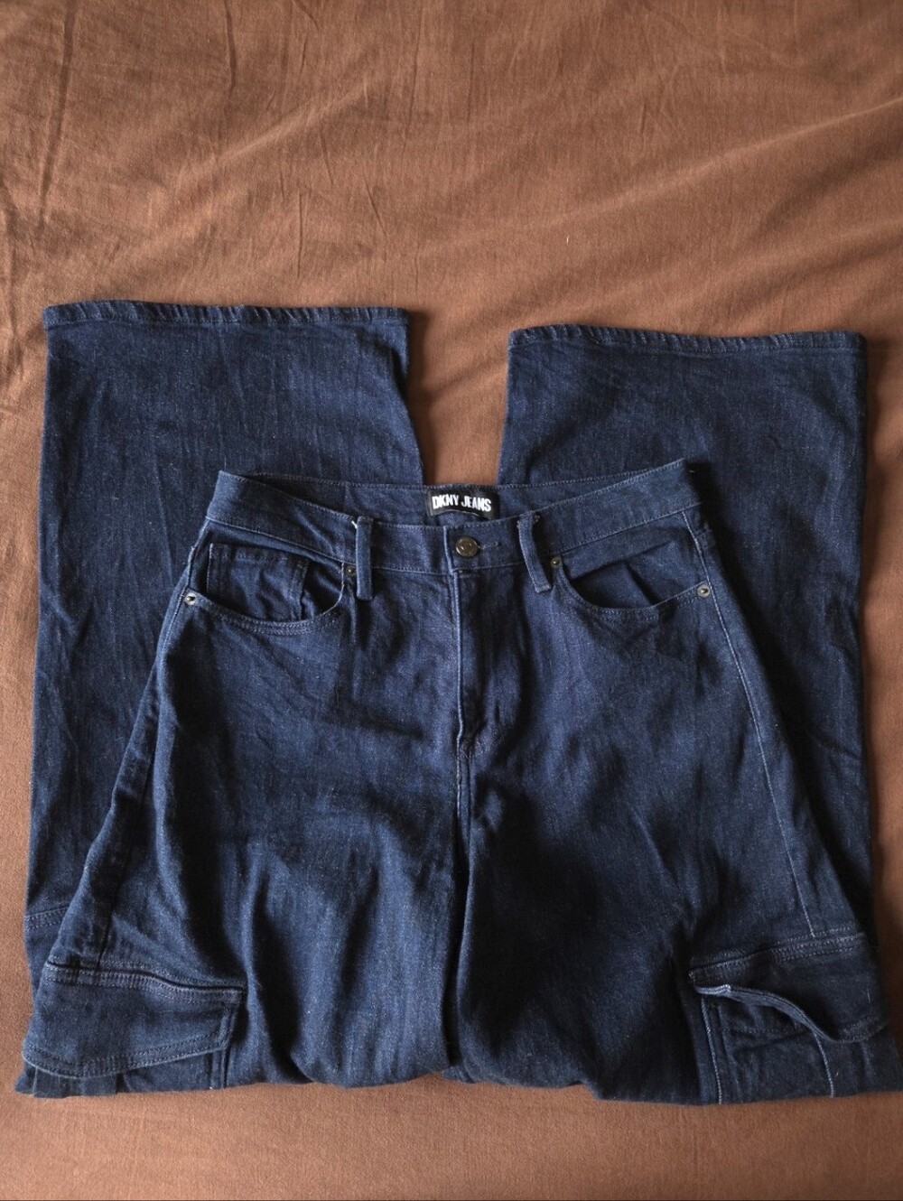 DKNY Dark Indigo Wide Leg Jeans